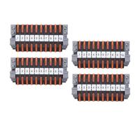 Bortivier Paquet de 40 Bornes sur Rail DIN, Bornes sur Rail DIN -211 0,08-4 Mm², Kit de Bornier Noir, Bloc de Connexion Électrique, Installation Facile, Facile à Utiliser