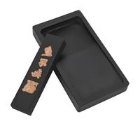 Bortivier Pierre à Encre de Calligraphie Chinoise avec Bâton D'Encre, Pierres à Encre Chinoises Traditionnelles, Encrier, Plateau en Pierre à Encre Sumi