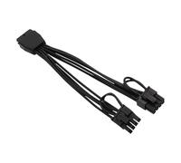 Bortivier pour PCIE5.0 Câble Adaptateur d'alimentation de Carte Graphique 15cm 16pin à Double 8pin 16AWG CORPER Copper Core pour RTX40 / 30 Série