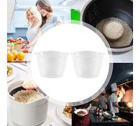 Bortivier R Plastique 120ml Electrique cuiseur a Riz Tasse a mesurer 2pcs Blanc Clair