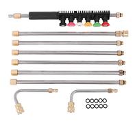 Bortivier Rallonges de Laveuse à Pression - Outils de Nettoyage de GouttièRe de Laveuse ÉLectrique de 120 Pouces, de Remplacement TéLescopique, Buses de Nettoyage de Vitres