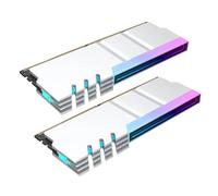 Bortivier Refroidisseur de Module de Mémoire DDR4 DDR5 5V ARGB Sync PC RGB Colorful Ram Cooler Blanc