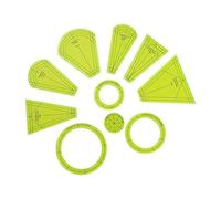 Bortivier Règle de Patchwork de Couture de Dresde, Modèle de Règle de Couture Bricolage, Outil de Patchwork (10 Pièces)