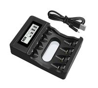 Bortivier Support de Chargement Batterie Lithium-ION Polymère Batterie 1,5 V AA/AAA avec Chargeur USB