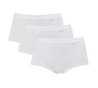Boru Bamboo | Boxer Femme en Bambou | Ultra Doux, Respirant & Anti-Odeurs | Taille Élastique Confortable | Certifié Oeko-TEX® | 3-Pack | Blanc | XXL