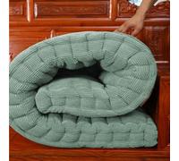 BoruisXSW Coussin de banc 2/3 places en coton épais de 8 cm, coussin en velours moelleux pour maison/sol/terrasse/balancelle, 140 x 30 cm, vert clair
