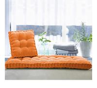 BoruisXSW Coussin de Banc de Jardin épais 2/3 Places,Coussin de Banc en Coton Matelas Long Coussin de canapé Matelas de siège pour la Maison/Le Sol/la balançoire/Le Patio (160x50cm,Orange)