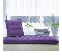 BoruisXSW Coussin de Banc de Jardin épais 2/3 Places,Coussin de Banc en Coton Matelas Long Coussin de canapé Matelas de siège pour la Maison/Le Sol/la balançoire/Le Patio (140x40cm,Violet)
