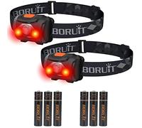 BORUIT 2PCS Lampe Frontale LED Super Bright Lampes Frontales Rouge et Blanche 3 Piles AAA Lnclus 4 Modes Lampe Torche Pour Enfant Lecture Adulte Camping Cyclisme Courir Randonnée Pêche Phare Gear