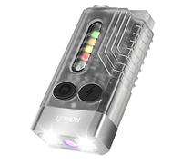 BORUIT V10 Lampe Torche LED ultra Puissante Rechargeable 1000LM, Mini Lampe de Poche Porte-clés avec Aimant, 365 NM UV Torch, 14 Modes IPX4 Étanche, USB C Portable Flashlight