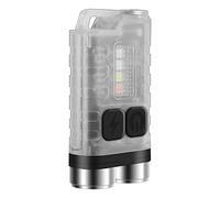BORUIT V3 Mini Lampe Torche Rechargeable Led Lampe de Poche Puissante 900 Lumen avec Lumière Bleue UV Rouge - Magnétique Lampe Porte-Clés 10 modes, USB-C, IP65 Étanche