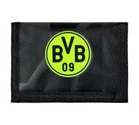 Borussia Dortmund BVB Geldbörse Neon, Portefeuille Mixte, Noir avec Jaune Fluo, 10 X 14 Centimeters
