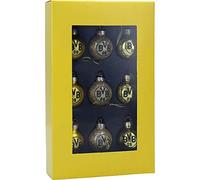 Borussia Dortmund BVB Lot de 9 Mini Boules de Noël