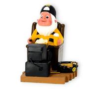 Borussia Dortmund BVB Nain de Jardin Fauteuil TV Peint à la Main 19 x 14,7 x 17,8 cm