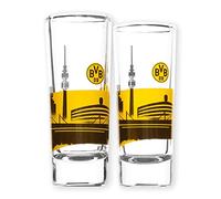 Borussia Dortmund BVB Skyline Lot de 2 verres à liqueur