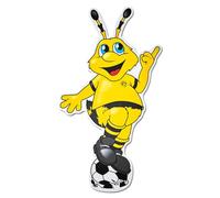 Borussia Dortmund BVB Sticker mural EMMA, 35,9 x 66,6 cm, noir et jaune