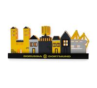 Borussia Dortmund Décoration de Village de Noël BVB Unisexe pour Adulte, Noir avec Jaune Fluo, 15 x 18 x 3 cm
