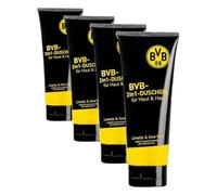 Borussia Dortmund, Gel douche 2en1, noir-jaune, 200ml (Lot de 4)