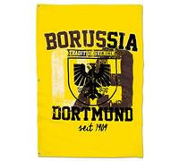 Borussia Dortmund,Hisser le drapeau avec l'emblème de la ville, Mixte Adulte, noir-jaune, 100x150cm