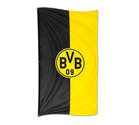Borussia Dortmund, Hisser le drapeau en format portrait, noir-jaune, 100x200