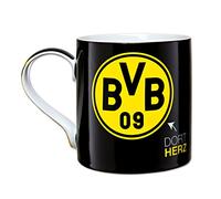 Borussia Dortmund, Mug Dortmund, Mixte Adulte, noir-jaune, 400 ml
