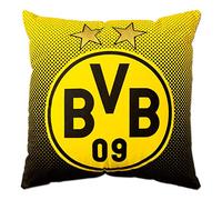 Borussia Dortmund,Oreiller avec emblème, noir-jaune, 40x40
