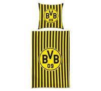 Borussia Dortmund Parure de lit réversible 100% Coton avec Sac de Transport 135 x 200 cm