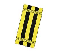 Borussia Dortmund,Serviette de douche avec bandes de bloc, noir-jaune, 74x140