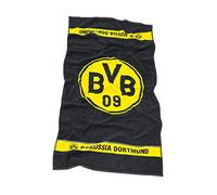 Borussia Dortmund Serviette de Douche emblème, Coton, Noir, Taille Unique