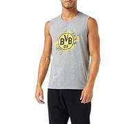 Borussia Dortmund Tank Top Logo Grau, Caraco Mixte, Grau, XL