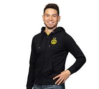 Borussia Dortmund, Veste de survêtement à capuche avec logo, noir-jaune, 3XL