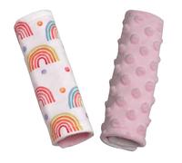 Boryokun Housses de sangle de siège auto pour bébés - Utilisation double face - Souple - Pour tous les sièges de voiture, poussette, balançoire (rose)