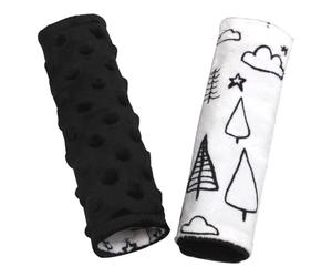 Boryokun Housses de sangle de siège auto pour bébés - Utilisation double face - Souple - Pour tous les sièges de voiture, poussette, balançoire - Noir