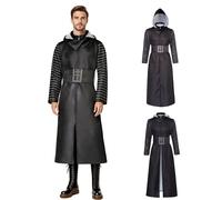 BORYQNHO Anakin Costume de bataille pour petit-fils - Costume tunique de l'ennemi Rey et de l'ami Ren pour homme, costume de chevalier à capuche avec corde pour Halloween, carnaval, bande dessinée