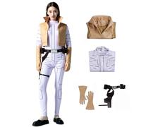 BORYQNHO Costume de princesse Leiiia pour fille, costume Leiiia, costume de guerrière avec gants et ceintures pour Halloween, carnaval, fête (beige, taille S)