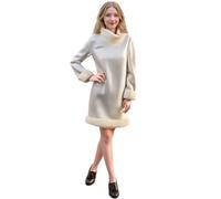 BORYQNHO Enid Sinclair Costume de cosplay, robe épaisse avec décoration pelucheuse pour fête de carnaval (jaune, taille L)