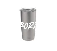 Borz - Typographie du loup tchétchène Gobelet isotherme en acier inoxydable double paroi