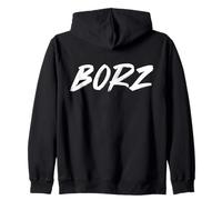 Borz - Typographie du Loup tchétchène Sweat à Capuche