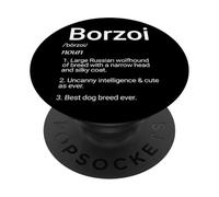 Borzoi Dog Breed Definition Cute Puppy Bernese Borzoi Dogs PopSockets PopGrip Adhésif