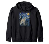 Borzoi Dog Van Gogh Nuit étoilée Sweat à Capuche