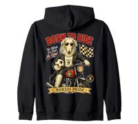 Borzoi Ride Motorcycle Play Football DIGOR Sweat à Capuche