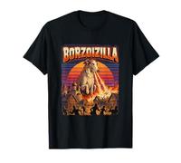 Borzoizilla Borzoi Dog - Dogzilla Monster Movie Parodie T-Shirt