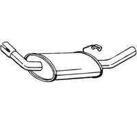 Silencieux final 154-801 BOSAL pour FORD ESCORT III Décapotable ESCORT IV