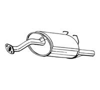BOSAL Silencieux Compatible Pour Honda CRX III 163-729