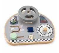 Bosbii Busy Board en Bois - Volant Bébé - Jouet pour occuper bébé en Voiture et Voyage - Planche d’Activités Nomade en Bois - Motricité Fine sans Écran - Cadeau Enfant dès 18 Mois (1-3 Ans)