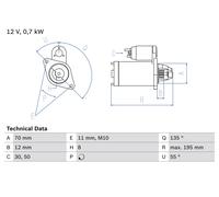 BOSCH 0 986 018 630 Démarreur pour NISSAN