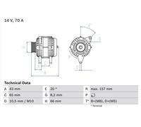BOSCH 0 986 038 740 Alternateur