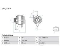 BOSCH 0 986 046 060 Alternateur