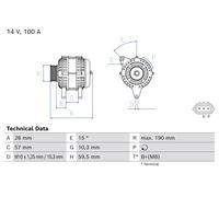 BOSCH 0 986 084 480 Alternateur pour MAZDA
