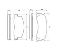 BOSCH 0 986 424 183 Kit de plaquettes de frein, frein à disque pour TOYOTA